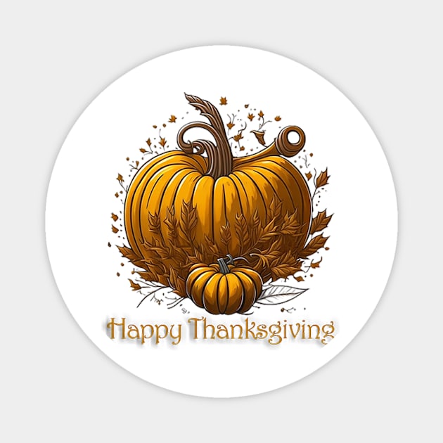 Happy Thanksgiving Greetings Magnet by likbatonboot